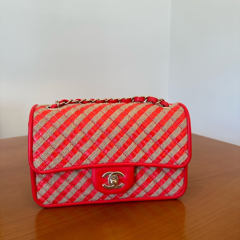 Chanel Raffia small flap